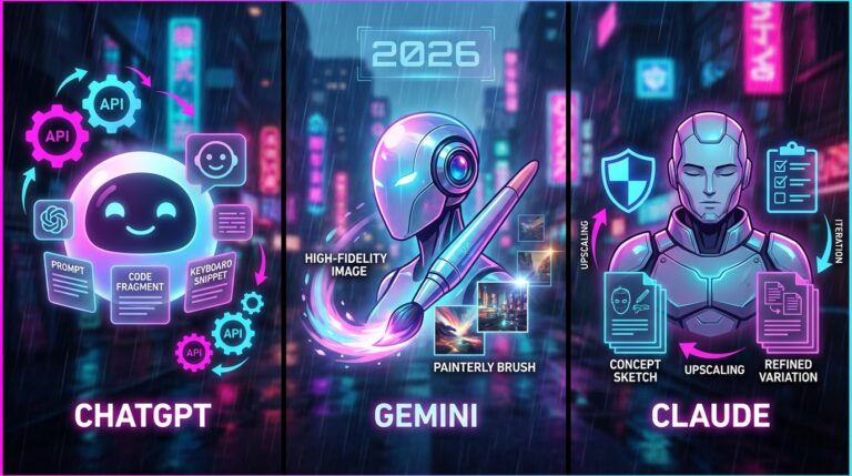 ChatGPT vs Gemini vs Claude: Guia Prático de IA 2026